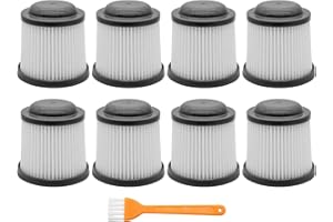 IOYIJOI 8 Pack Vac Replacement Filters for Black & Decker PVF110 PHV1810 PHV1210 BDH2000PL BDH1600PL BDH2020FLFH BDH1620FLFH. Compare to Part # PVF110
