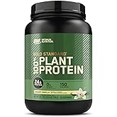 Optimum Nutrition Gold Standard 100% Plant Based Protein Powder, Gluten Free, Vegan Protein for Muscle Support and Recovery with Amino Acids - Creamy Vanilla, 20 Servings (Packaging May Vary)