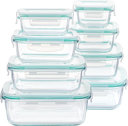 Vtopmart 8 Pack Glass Food Storage Containers with Airtight Lids