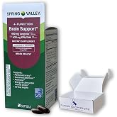 Brain Support 4 Function- Supplement with Omega 3 Turmeric, 60 Softgels (Pack of 1), Boxed by Fusion Shop Store
