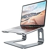 Nulaxy Full Aluminum Laptop Stand, Stable Support to 22 lbs, Open Cooling | Detachable for Portable Storage, Easy Setup, Save