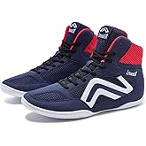 Wrestling Shoes Men Boxing Shoes for Men Wrestling Boots High Top Fitness Weightlifting Powerlifting Shoes Lightweight Non-Slip Breathable