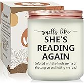 Volufia Book Lovers Gifts, Reading Candle - Gifts for Book Lovers, Readers, Bookish Present Reader Presents - Lavender Scente