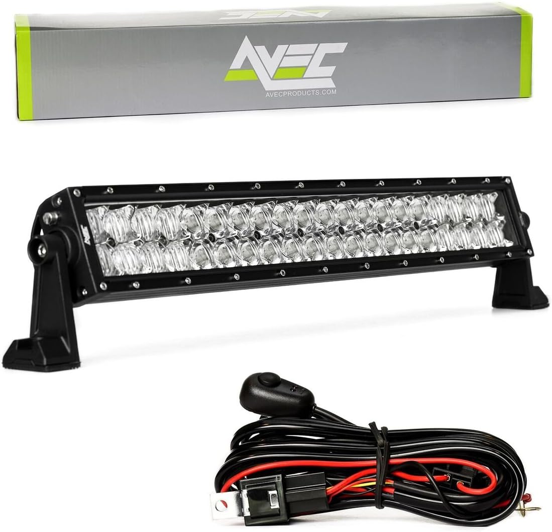 AVEC CP Optic 22" 120w LED Light Bar Flood Spot Combo Work Light Driving Lights Fog Lamp Offroad Lighting for SUV Ute ATV Truck 4x4 Boat