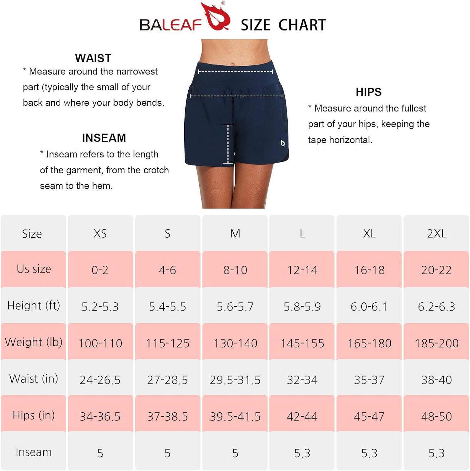 BALEAF Womens 5 Inches Knit Waistband Running Shorts with Liner Dry Fit Lounge Gym Walking Lined Shorts Back Zipper Pocket: Clothing