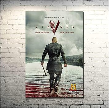 OAQAT Serie de televisión Vikingos póster de película decoración de la