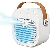 Portable AC for Car, 6000mAh Rechargeable Mini Air Conditioner | 3 Speeds Portable Air Conditioners, Personal Air Cooler with Cool Air Spray for Room, Bedroom, Office, Outdoor, Car