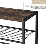 HOME BI 5-Tier Metal Shoe Rack with MDF Top Rustic Brown 23.23 W x 11.8 D x view 6