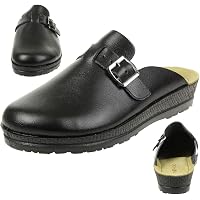 Rohde Men's Leather Mule Clogs - Open Back, Comfortable G 1/2 Width, Lightweight