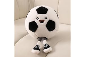 KUCCO-PILLOW Funny Soccer Ball Pillow Plush with Legs - Cute Stuffed Animal PlushToy for Boys Girls, Soccer Throw Pillow Gift for Room Decor, Couch or Bed (Soccer 11 Inch)