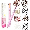 MKNZOME 4 in 1 Makeup Pen, 8 Colors Eyebrow Contour Eyebrow Pencil Eyebrow Pen Makeup Pencil 4 in 1(Eye Liner, Brow Liner, Lip Liner, Highlighter) Travel Beauty Makeup Pen, 2 Count