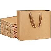 BagDream 12.5x4.5x11 25Pcs Gift Bags Heavy Duty Kraft Brown Paper Bags with Handles, Sturdy Large Paper Gift Sacks for Shopping, Retail, Merchandise, Wedding Party Favor