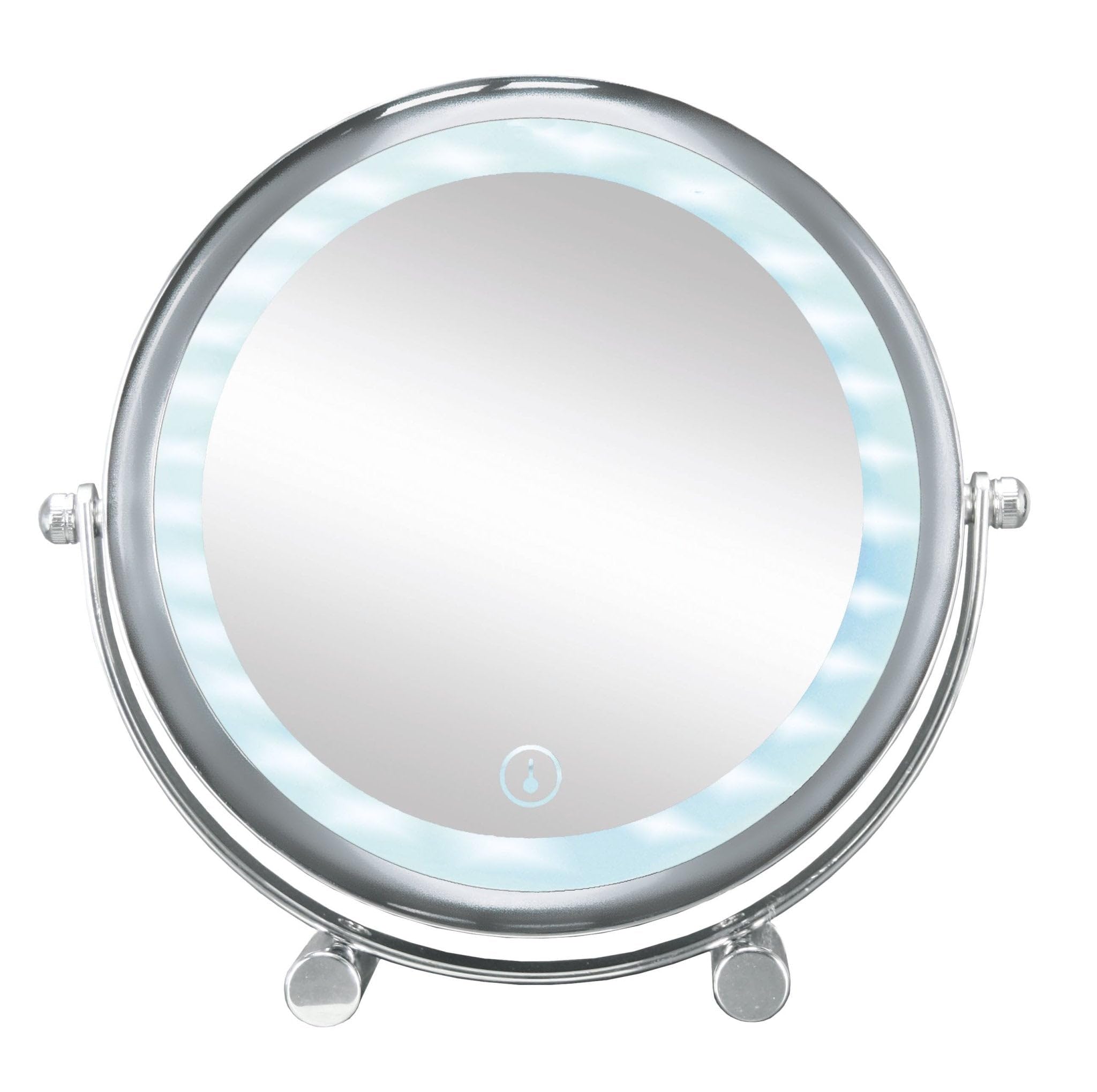 Kleine Wolke "Bright Mirror Shorty Cosmetic Mirror, Chrome, Silver, 4 x 20 x 19.5 cm