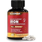 Iron Supplement for Women & Men - Highly Absorbable Iron Bisglycinate Capsules for Adults,Vegan, Non-GMO, Gluten-Free, Supports Energy & Overall Wellbeing