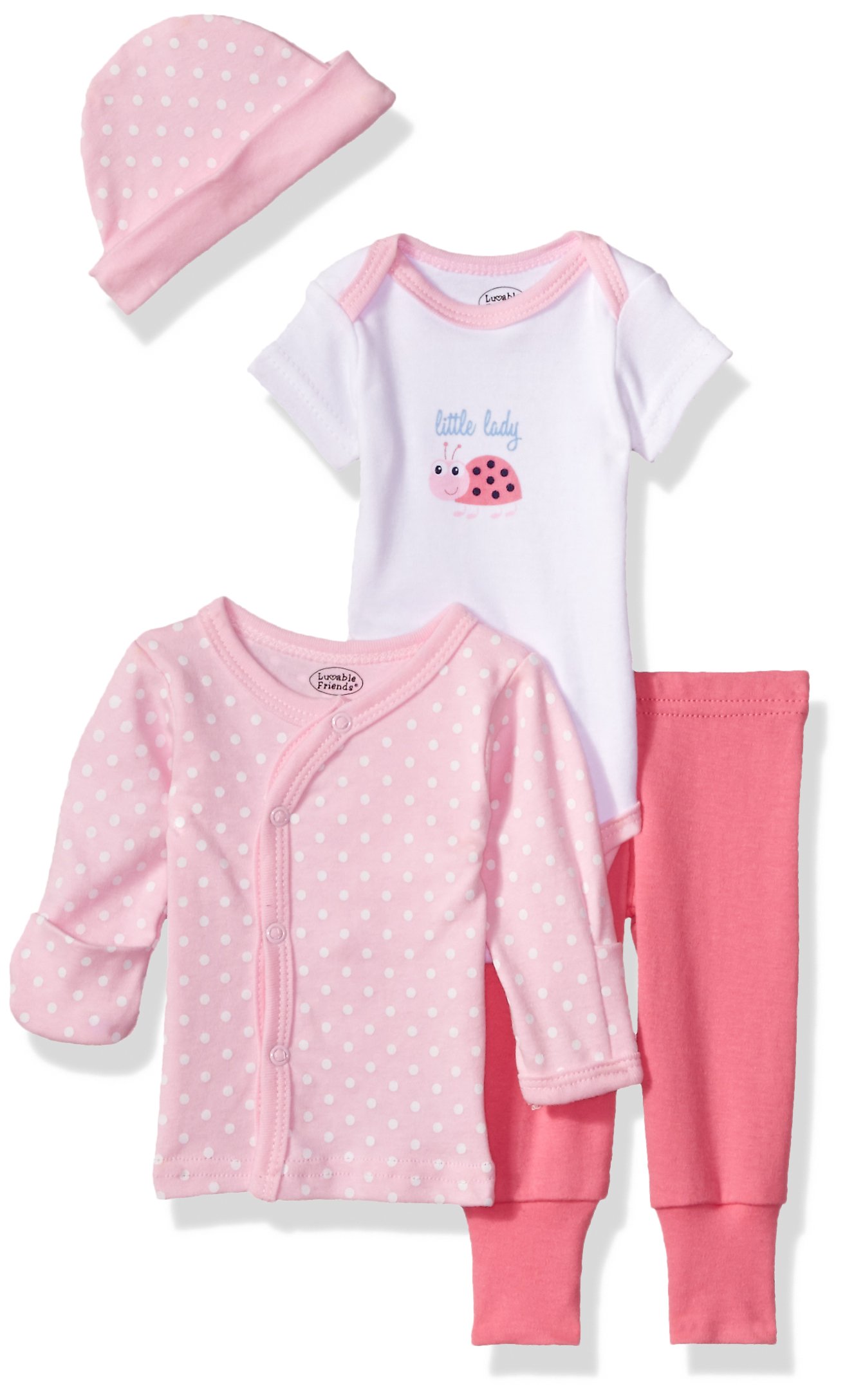 Luvable Friends Unisex Baby Cotton Preemie Layette Set