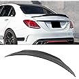 Fancemot Carbon Fiber Rear Spoiler Wing Compatible with 2015-2021 Mercedes-Benz W205 C-Class C300 C350e C400 C450, Trunk Spoiler for 2015-2021 W205 AMG C46 C63 C63S