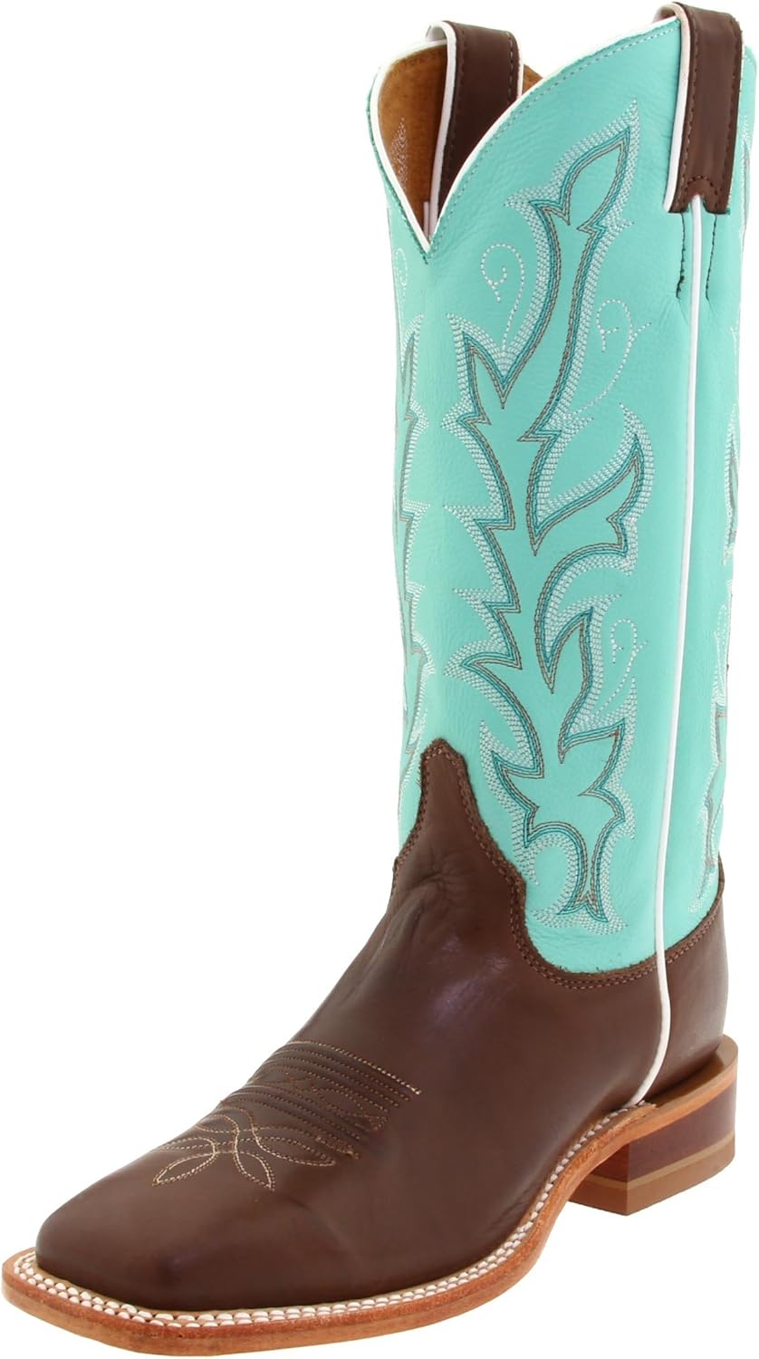 justin women's square toe cowboy boots