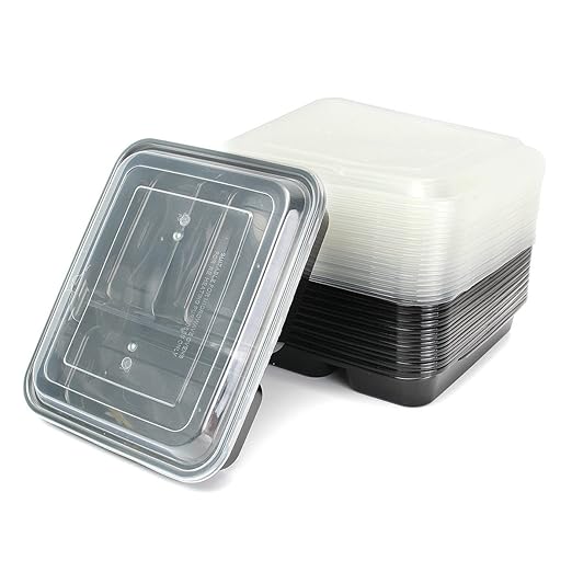 Generic - 20 recipientes de plástico para comida preparada ...