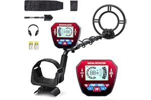 Belmeri Metal Detector for Adults Professional with LCD Display, Waterproof Gold and Silver Pinpoint Metal Detector, Advanced DSP Chip with 5 models, 10” detection depth, IP68 waterproof coil