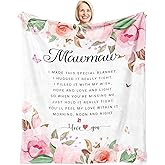 Sqovulw Mawmaw Gifts Throw Blanket 60x50 Inch - Best Gifts for Mawmaw - Mawmaw's Gift from Grandchildren - Maw Maw Gifts for Grandma - Mawmaw's Gift for Birthday Retirement