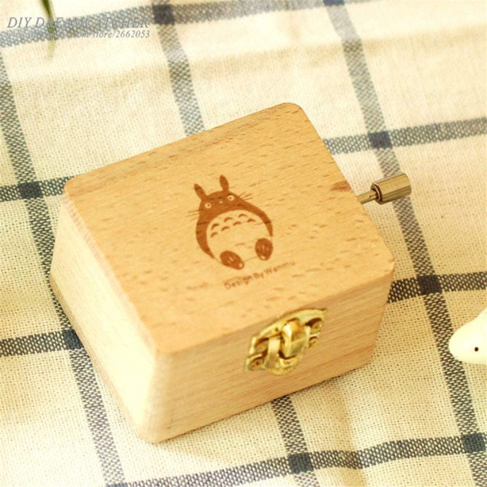 FDASIA music Box New Creative Handmade Wooden Natural Beech Totoro Music Box Music Box Special Souvenir Gift Box, Birthday,002
