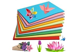 YOUNGWELL Colored Paper 100 Sheets, Craft Papers for Origami, Kids Crafts & Lightweight A4 Copy Construction Paper for Arts Painting Coloring Drawing ( 70gsm/19lb)