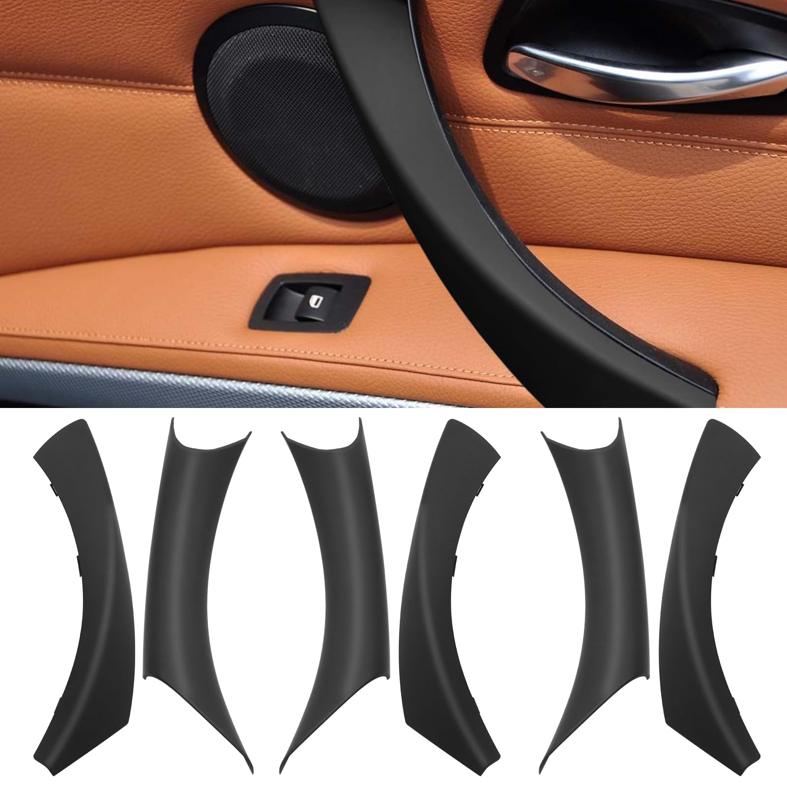 Jaronx 2 fundas para tiradores de puerta compatibles con BMW Serie 3 Serie 4 para conductores y pasajeros (compatible con BMW 320i, 328i, 330i, 335i F30/ F31 y 428i, 435i F32/F36) (negro Jaronx 2 fundas para tiradores de puerta compatibles con BMW Serie 3 Serie 4 para conductores y pasajeros (compatible con BMW 320i, 328i, 330i, 335i F30/ F31 y 428i, 435i F32/F36) (negro