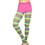 multi coloured striped tights