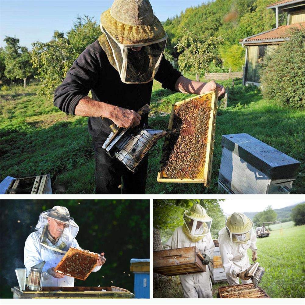 Honey Keeper, Beehive Smo-ker with Heat Shield Protection, Stainless Steel Beekeeping Equipment - Image 3