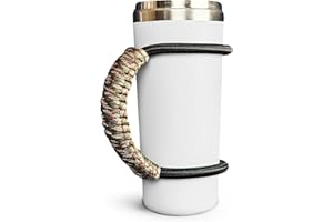 BOONEDOCKEN PREMIUM Paracord Handle for Yeti, Stanley, Simple Modern, and More - Fits Most 20oz to 40oz Tumblers - Ultra-Light, Water-Proof, and Slip-Proof Design (CAMO, Handle Only)