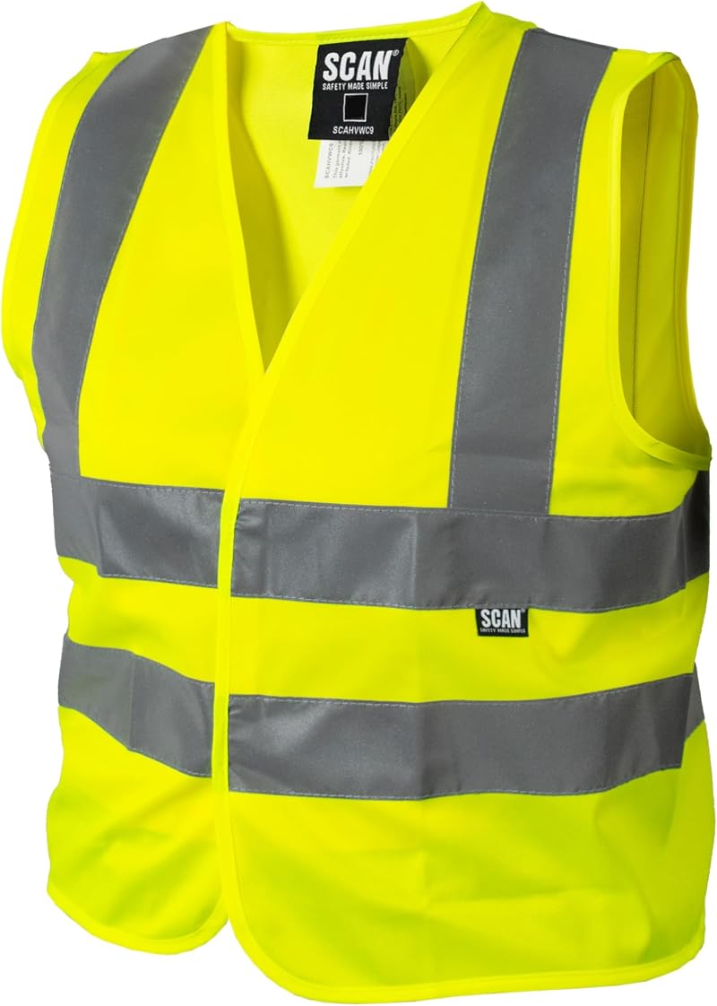 Scan Hi-Vis Child Waistcoat Yellow 10-13 EN 20471 Class 2 PPE