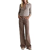 AG Jeans Women's Adria Low Rise Baggy Wide Leg, Sulfur Taupe Grey