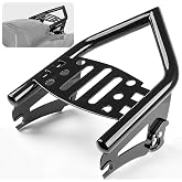 SANYUMOTO Detachable Luggage Rack for Harley Touring 2009-2026 Street Road | Black for Street Glide Electra Road Glide Road King, Rear Grab Handles Mounting Bracket Kit Crown Luggage Rack Motorcycle