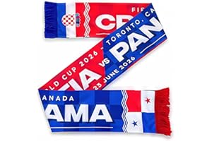 2026 World Cup Football Soccer Fan Scarf - Croatia Vs. Panama - Soccer Match Game Scarf - Country Sports, Toronto (for men, w