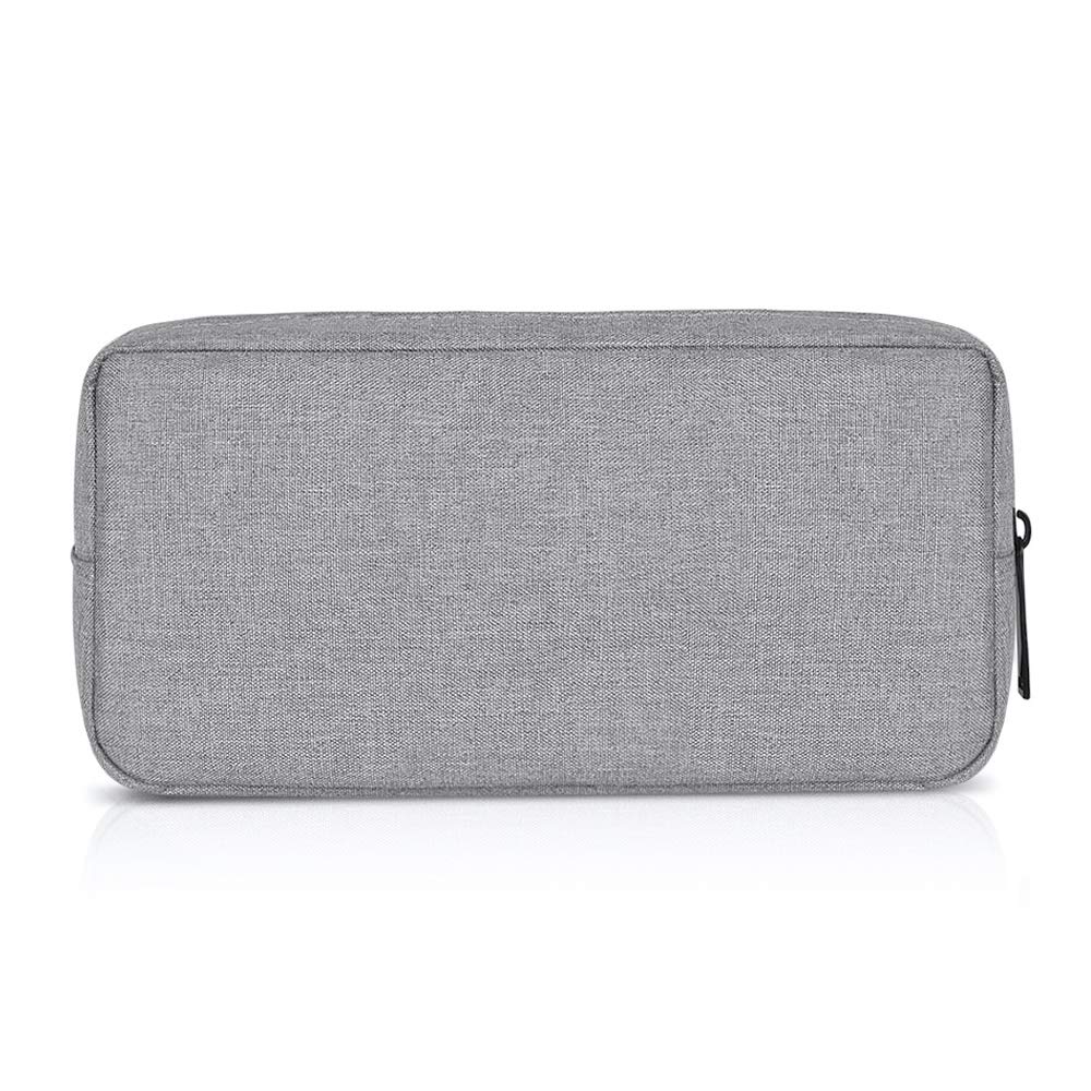 ERCENTURY Universal Electronics/Accessories Soft Carrying Case Bag, Durable & Light-Weight,Suitable for Out-Going, Business, Travel and Cosmetics Kit (Gray-Big)