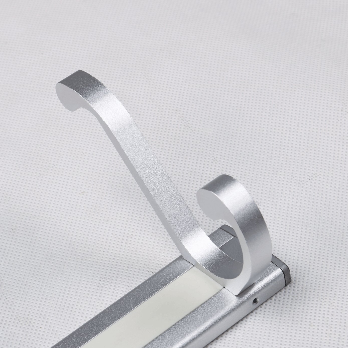 Wall Mounted Coat Hooks And Hat Rack Detached 5 Hooks White Finish Satin Nickel Hooks