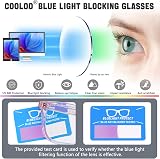 COOLOO Blue Light Blocking Glasses Anti Glare Lightweight TR90 Frames view 4
