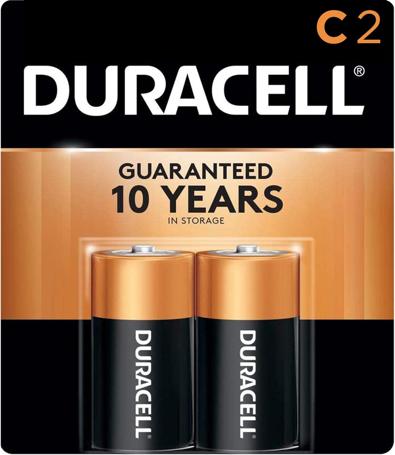 Duracell - CopperTop C Alkaline Batteries with recloseable package - long lasting, all-purpose C battery for household and business - 2 Count: Health & Personal Care