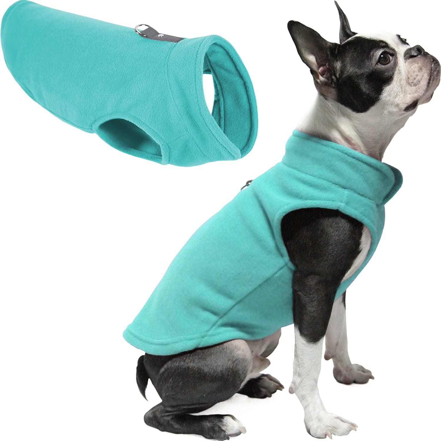 Gooby Every Day Fleece Cold Weather Vest for Small Dogs, X-Small, Turquoise — image 1
