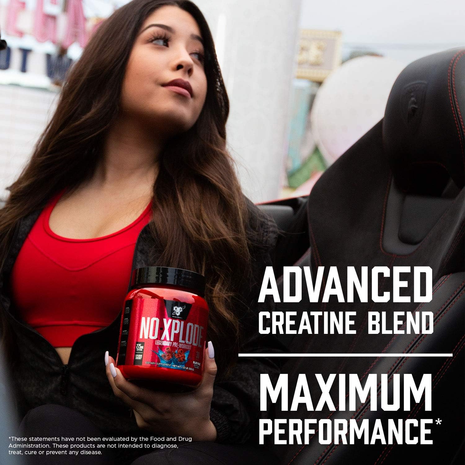 BSN N.O.-XPLODE Pre-Workout Supplement with Creatine, Beta-Alanine, and Energy, Flavor: Blue Raz, 60 Servings: Health & Personal Care