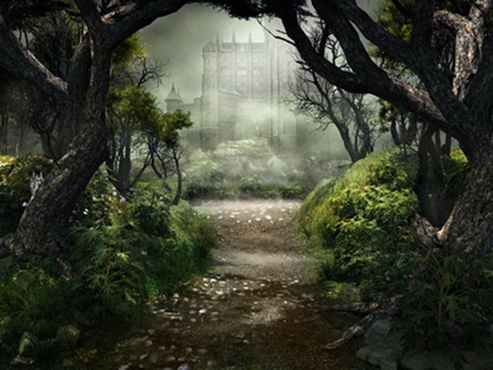 Yelewen 10x8ft Castle in Forest Lovers Thin Vinyl Customized Digital Printed Photography Backdrop Prop Photo Background