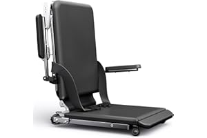 MEDIHOIST Upgrade Steel Electric Lift Chair with Advanced Wheels and PU Cushion, Floor Lift for Elderly, Support Up to 500 LBS, Safety Seat Belts and Handrails, Suitable for Home or Care Facilities Use, Black