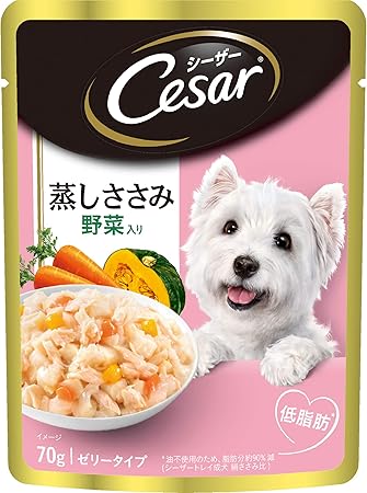 Cesar Adult Wet Dog Food (Gourmet meal), Sasami & Vegetables, 16 Pouches (16 x 70g)