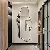 DAOYIJIAJU Irregular Mirror Full Length, 67"x31" Asymmetrical Tempered Glass Mirrors, Modern Large Abstract Frameless Mirrors for Living Room Bedroom Hallway Entryway, Horizontal or Vertical Hanging