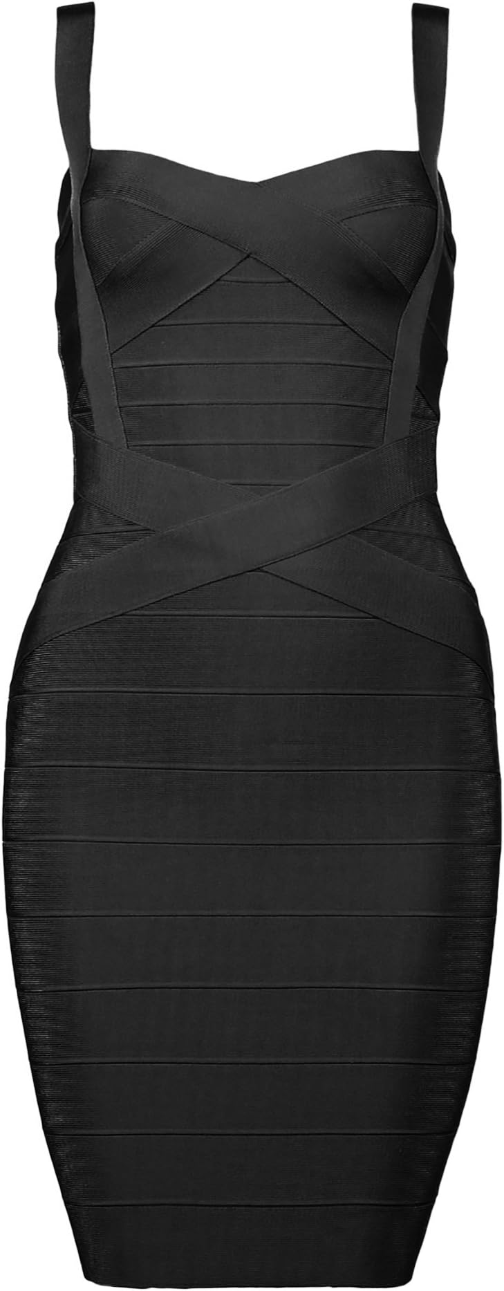 clubevy Women's Classic Strap Bandage Dress Bodycon Mini Pencil Dresses