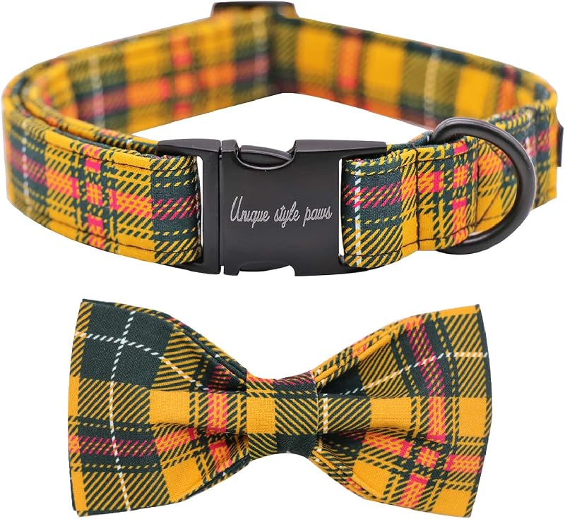 Unique style paws Dog Collar with Bowtie Durable Adjustable Bow Dog Collar
