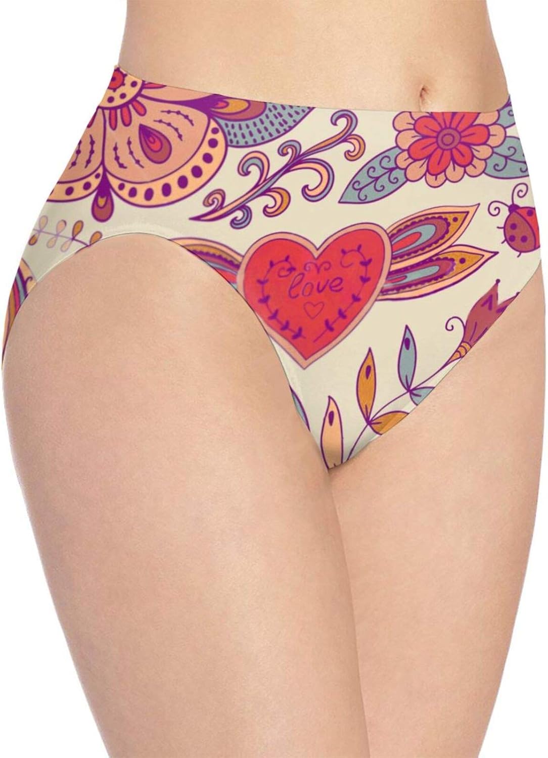 Comfortable Flower Bride Floral Women Smooth Panties White Large