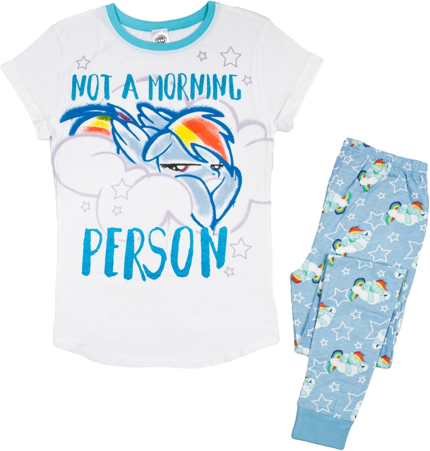 My Little Pony Ladies Long Pajamas Pjs Rainbow Dash