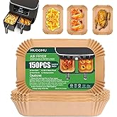 Air Fryer Disposable Paper Liners for Ninja Dual Airfryer Accessories, Non-Stick Parchment Rectangular for Baking, Oil Proof,