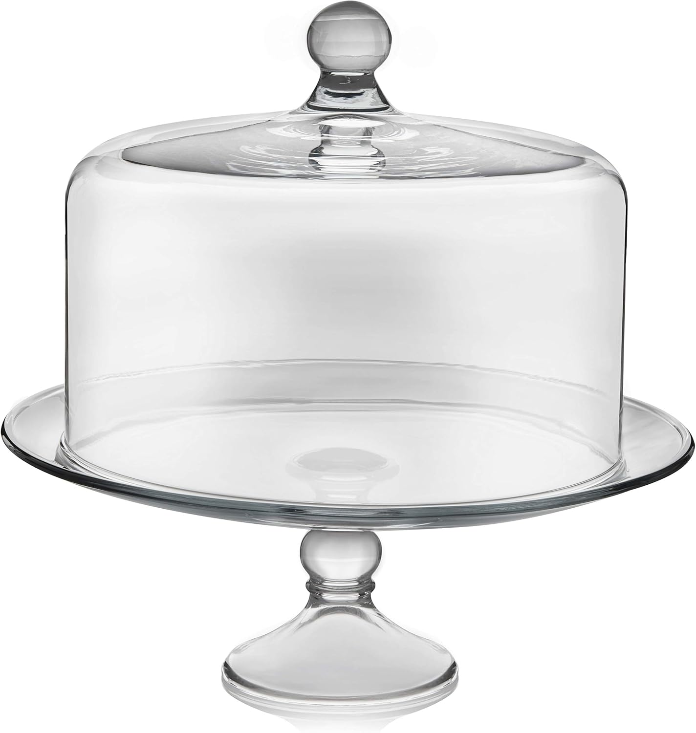 Libbey Selene Glass Cake Stand with Dome: Kitchen & Dining